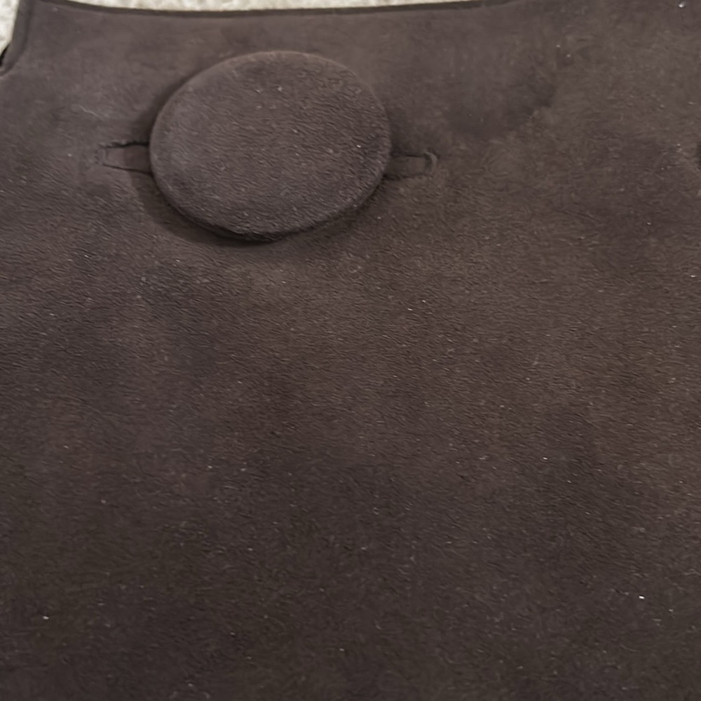 Vintage Brown Suede Clutch - Picture 2 of 8